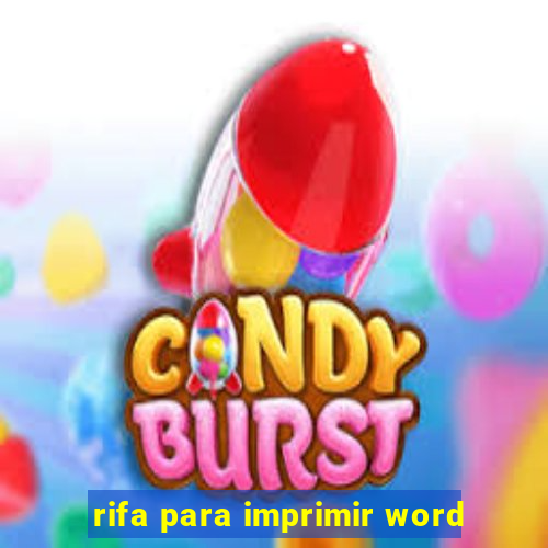 rifa para imprimir word